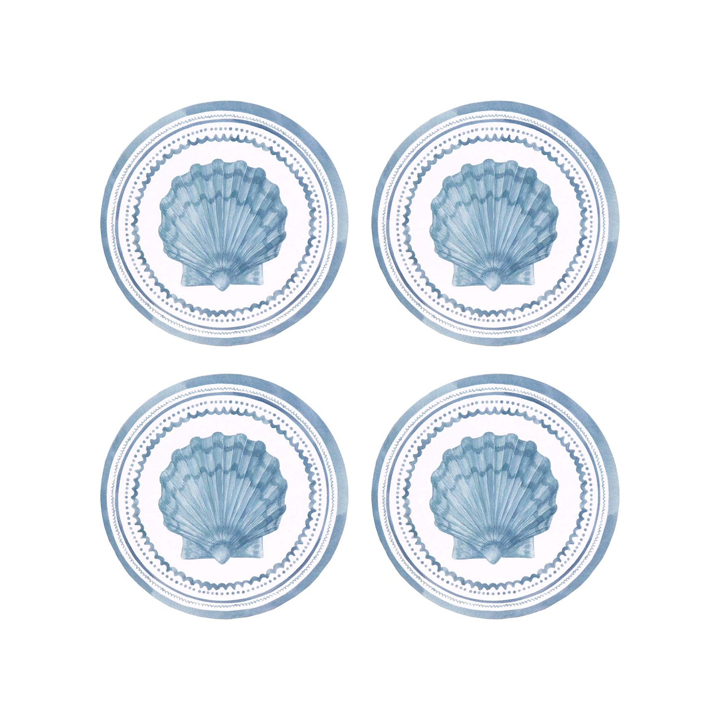 Scallop Round Coaster - Set Of 4