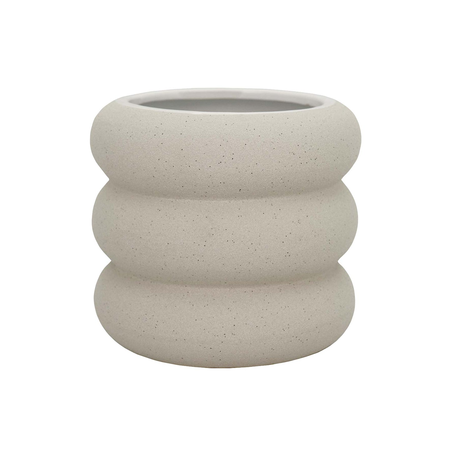 Ebony Stone Ceramic Planter