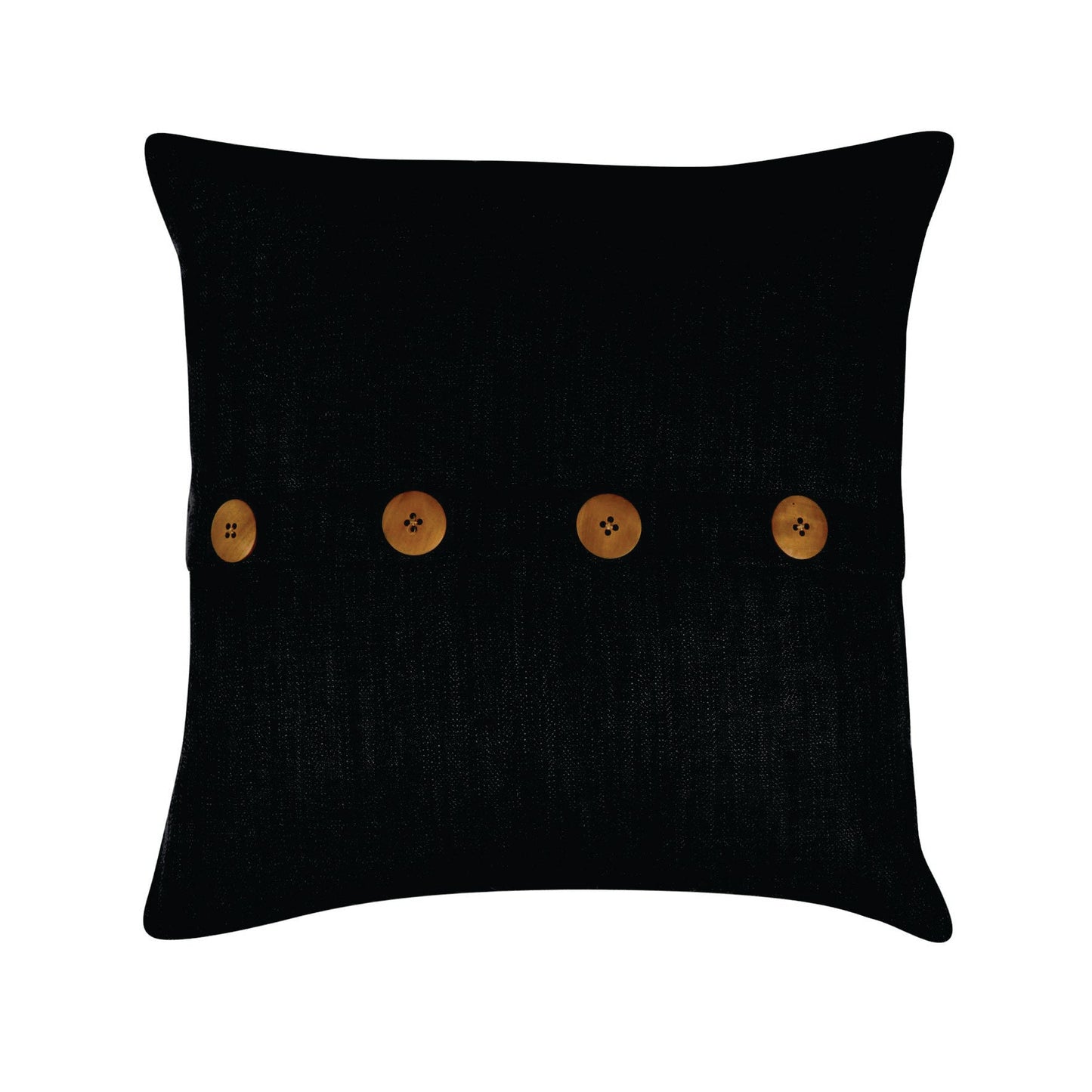 Bromley Button Black Cushion 50Cm