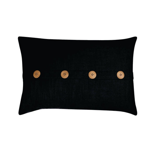 Bromley Button Black Cushion 40X60Cm