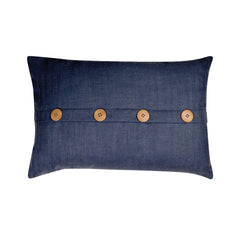 Bromley Button Navy Cushion 40X60Cm