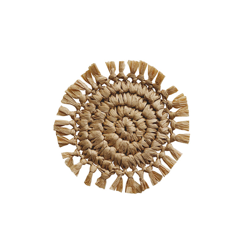 Fringe Natural Coaster Round
