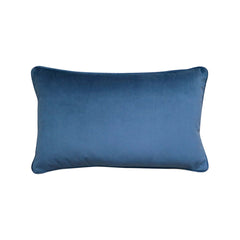 Mira Velvet Lumbar Cushion - Dark Blue