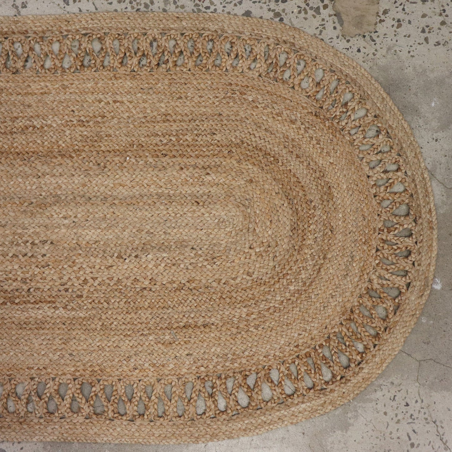 Boho Oval Jute Braided Rug