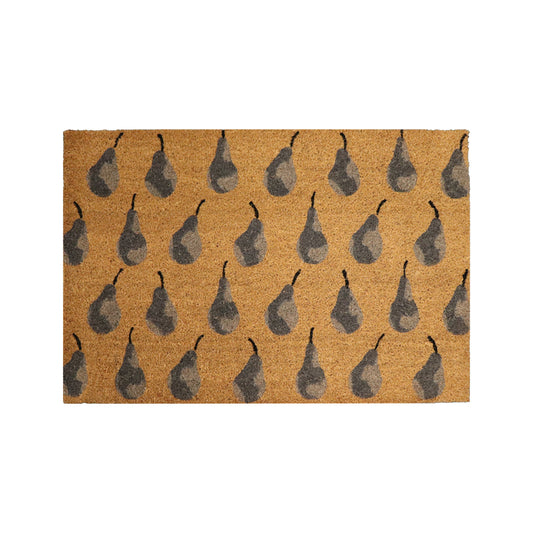 Pears Stencilled Doormat - Charcoal
