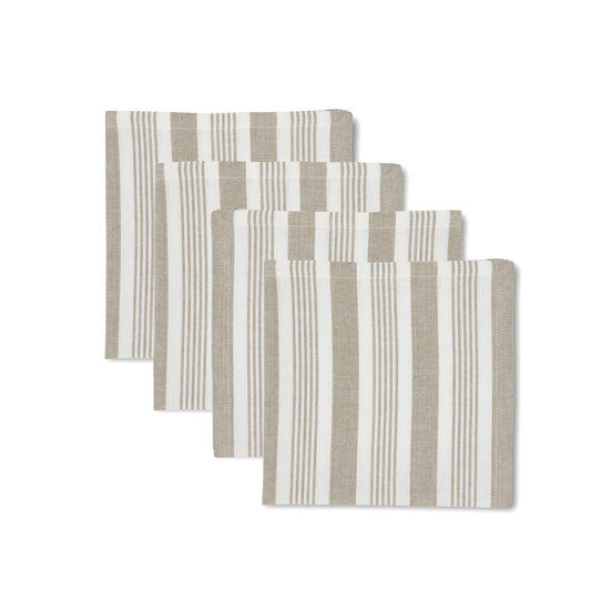 Harbour Oatmeal Stripe Napkin - Set Of 4