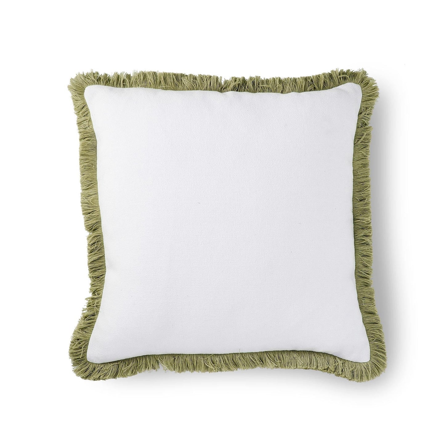 Vera Green Fringe Cushion