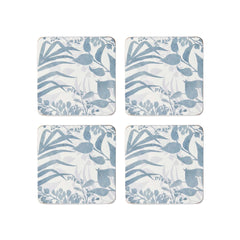 Isle Blue Square Coaster - Set Of 4
