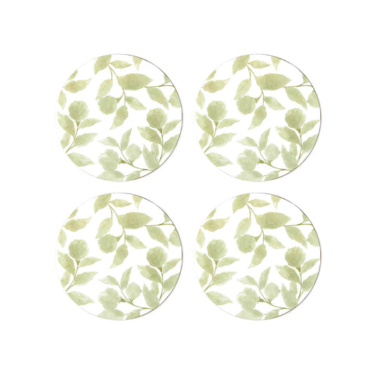Riviera Green Round Coaster - Set Of 4