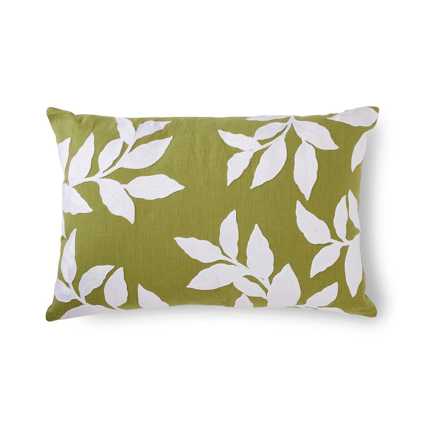 Riviera Green Embroidered Cushion
