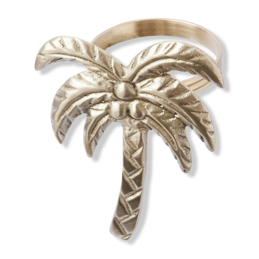 Palm Tree Brass Napkin Ring