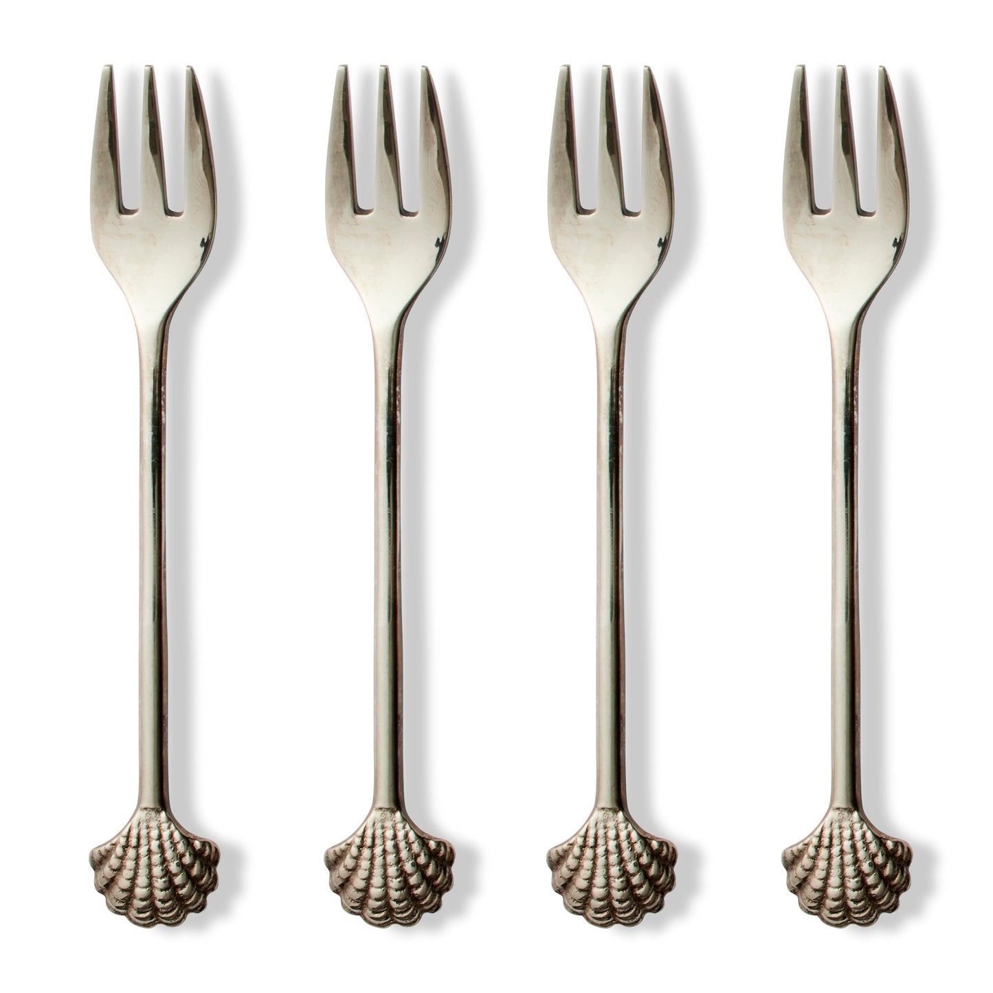 Scallop Shell Silver Fork Set Of 4