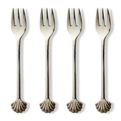 Scallop Shell Silver Fork Set Of 4