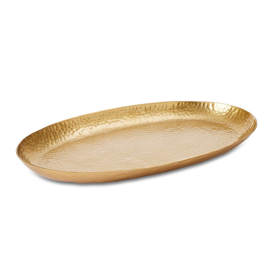 Alma Gold Beaten Oval Tray