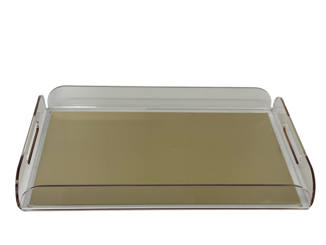 23G - Rectangle Vanity Tray/Gold Base 42X25Cm