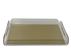 23G - Rectangle Vanity Tray/Gold Base 42X25Cm
