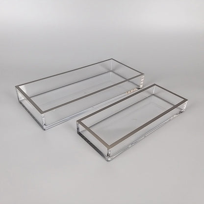 23A - Acrylic Tray Small Clear: 30 X12X 4Cm
