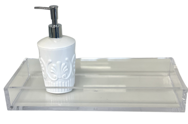 23C - Rectangle Clear Arcylic Tray:26X16X5Cm