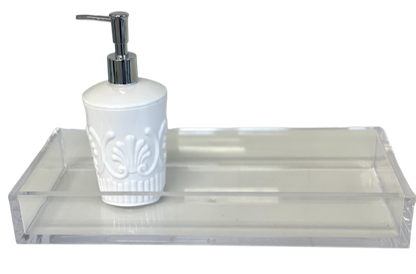 23C - Rectangle Clear Arcylic Tray:26X16X5Cm