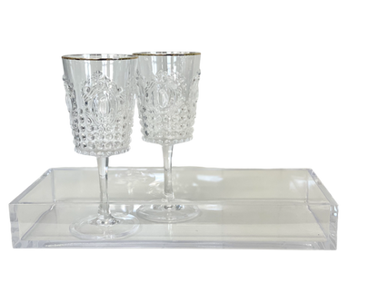 23C - Rectangle Clear Arcylic Tray:26X16X5Cm
