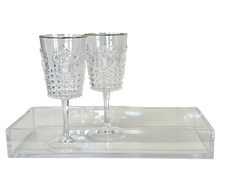 23C - Rectangle Clear Arcylic Tray:26X16X5Cm