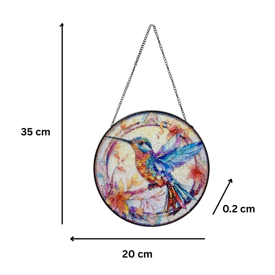 Bird Stained Glass Sun Catcher 20x0.2x20-35cm