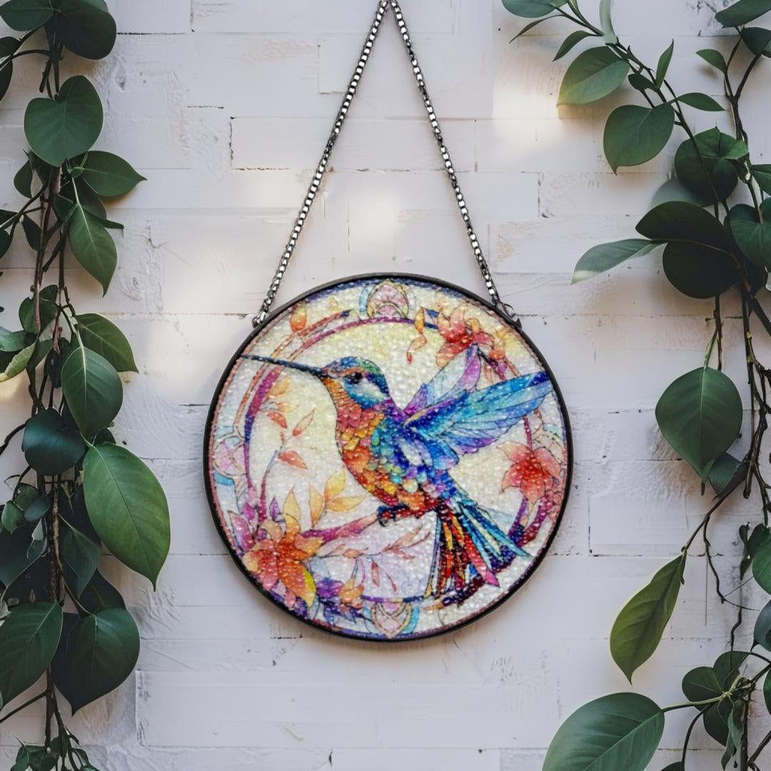 Bird Stained Glass Sun Catcher 20x0.2x20-35cm