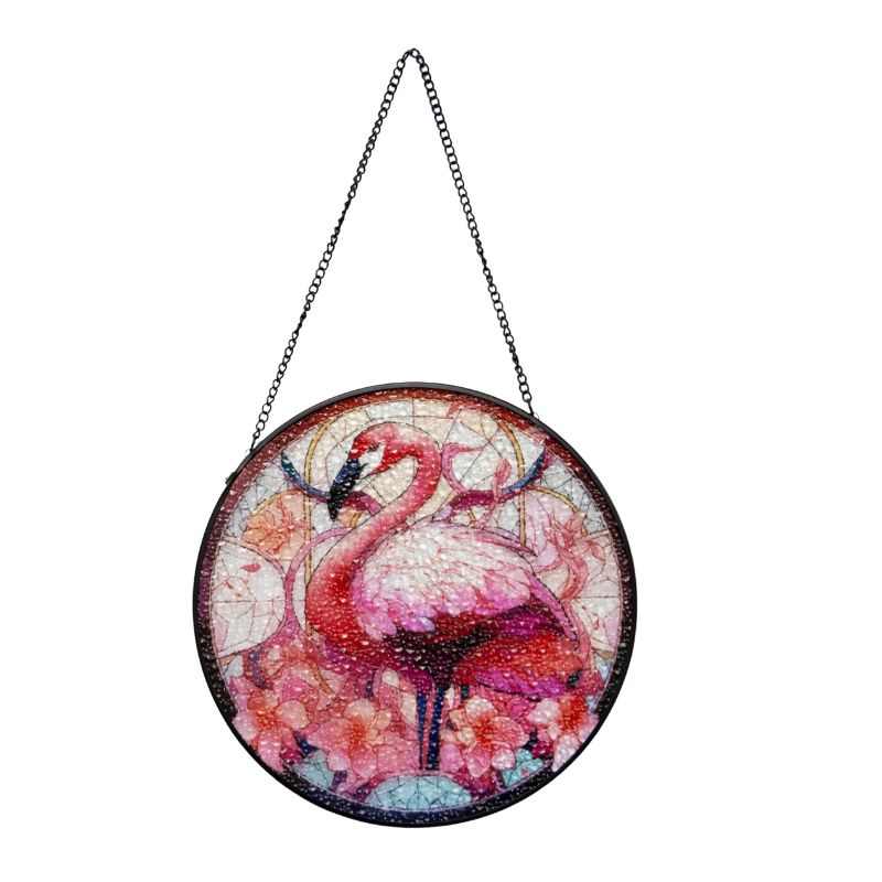 Flamingo Stained Glass Sun Catcher 20x0.2x20-35cm