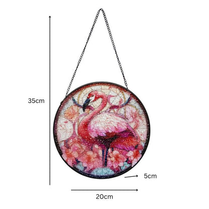 Flamingo Stained Glass Sun Catcher 20x0.2x20-35cm