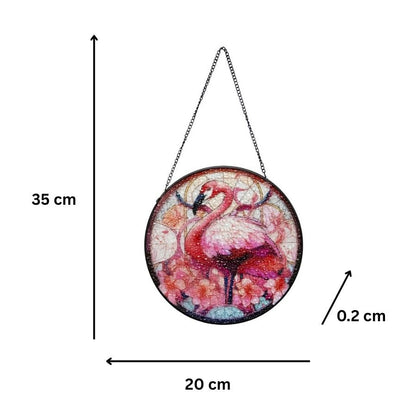 Flamingo Stained Glass Sun Catcher 20x0.2x20-35cm