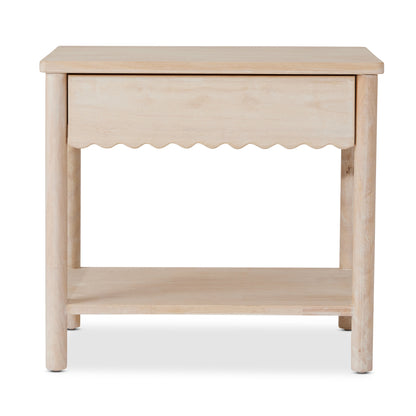 Darcy 1 Drawer Whitewash Bedside Table