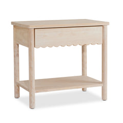 Darcy 1 Drawer Whitewash Bedside Table