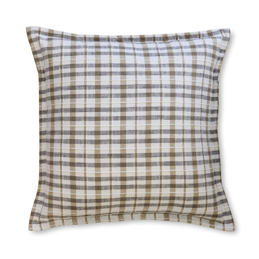 Bolton Charcoal/Beige Woven Cushion 50Cm