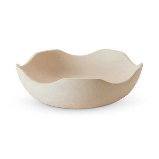 Aries Cream Wavy Salad Bowl