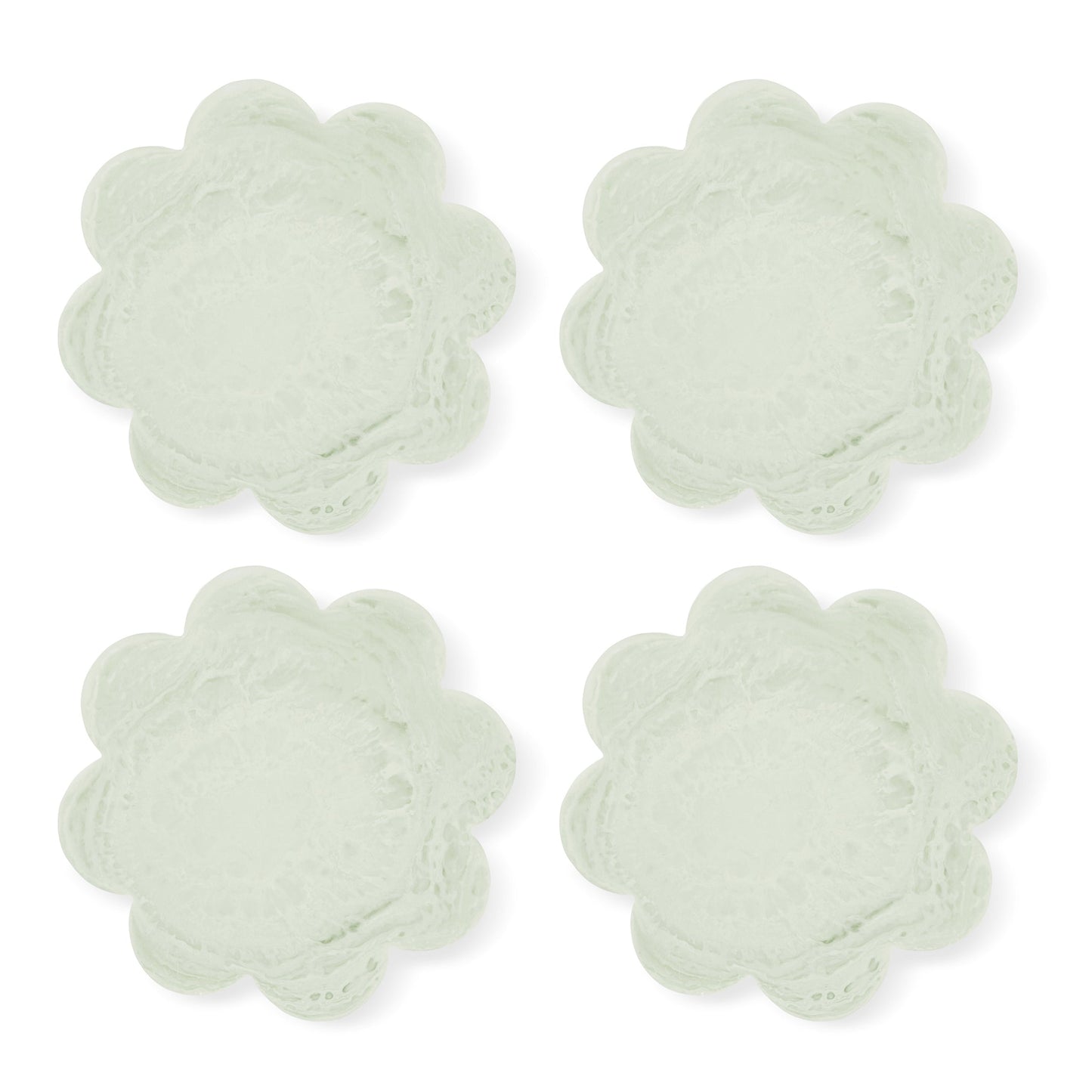 Aries Sage Green Scallop Coaster Set 4