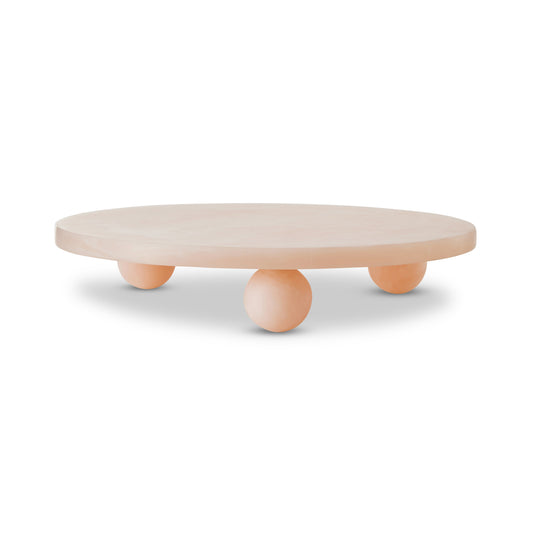 Aries Pink Round Footed Platter