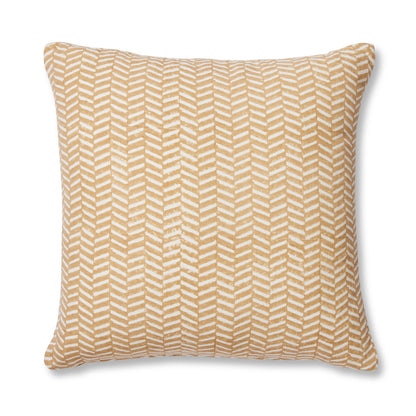 Kyra Ochre Block Print Cushion 50Cm