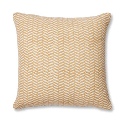 Kyra Ochre Block Print Cushion 50Cm