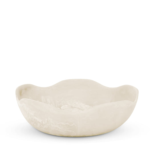 Aries Cream Resin Salad Bowl Lrg D36Xh10Cm