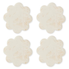Aries Cream Scallop Coaster Set 4