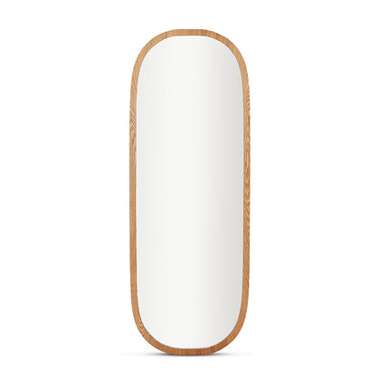Clyde Oval Oak Floor Mirror 55X150Cm