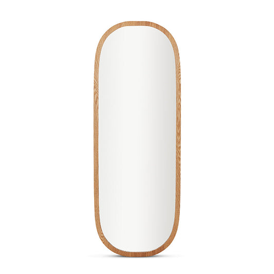 Clyde Oval Oak Floor Mirror 55X150Cm