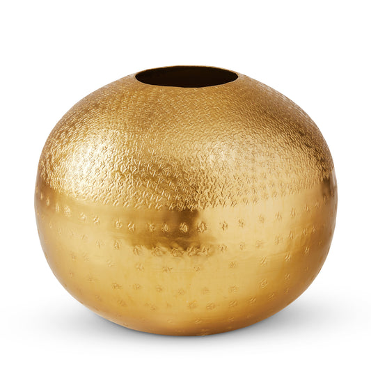 Alma Gold Textured Vase D30Xh26Cm