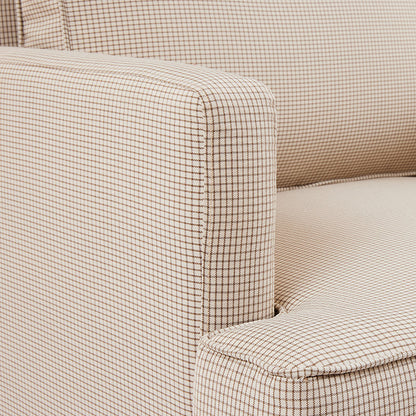 Morris Coffee Check Occasional Chair 88X83X90Cm