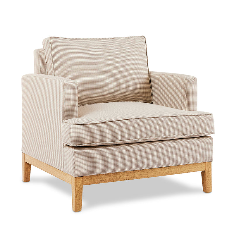 Morris Coffee Check Occasional Chair 88X83X90Cm