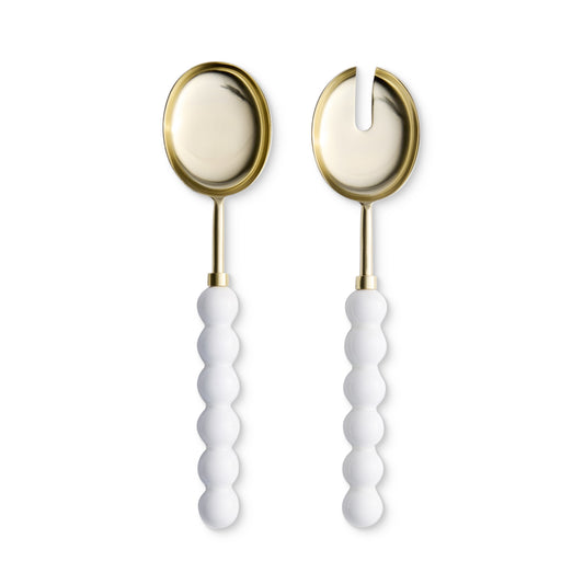 Bauble White Salad Server Set 2