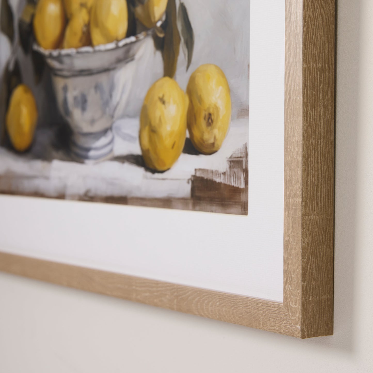Lemon Bowl Still Life Framed Print