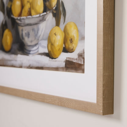 Lemon Bowl Still Life Framed Print