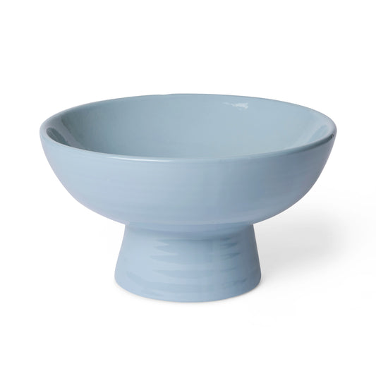 Ceramic Blue Pedestal Bowl