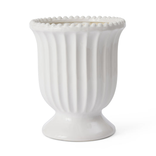 Cassie White Pedestal Vase
